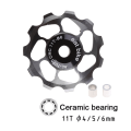 Miniatyrbild 8 av 11: 11T aluminiumlegering 7075 tätat lager för Jockey Wheel Bakre växelremskiva för Shimano Sram Bakväxel Etc Black