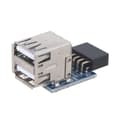 To-lags USB 2.0 Hunn Adapter Konverter 2 Porter Hovedkort Kort Utvider Intern PC Utvider