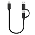 Miniatyrbild 1 av 10: USB till USB C-kabel 2 i 1 USB3.0 USB A/C till C Snabbladdningskabel USB Typ C till Typ C Laddningssladd 10 Gbps Data Sync