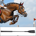 Miniatyrbild 3 av 9: Portable Riding Crop PU Läder Hästpiska Crop Props Utomhusfransstillbehör för ridhästar, scenprestanda