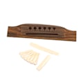 Miniatyrbild 7 av 9: Akustisk gitarr Bone Bridge Sadel och Mutter och Gitarr Bone Bridge Pins Gitarr Trä Tillbehör