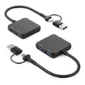 Miniatyrbillede 3 af 10: USB Hub 4 i 1 USB C Hub USB C til 2xUSB2.0+1xUSB3.0+1xType C Hub Adapter
