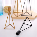 Miniatyrbild 6 av 11: 2 delar järnljusstakar för hembröllop Geometrisk ljusstakehållare för hemmafest Bar Café Hotell middagsbord Gold S
