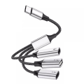 Miniatyrbild 1 av 11: USB C Hub 3 i 1 Typ C USB2.0 Adapter Splitter med 60W power OTG-port Snabb dataöverföring och laddning 2 Type C 1 USB