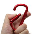 Miniatyrbild 9 av 11: Aluminiumlegering D-Shape Spänne Bergsklättring Karbinhakar Clip Twistlock Karbinhakar Krokar för camping, vandring, fiske Red