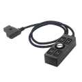 Miniatyrbild 7 av 11: Dtap Power Splitter D-tap hane till 4 portar hona D-Tap Hub Adapter med 1/4 skruv utökar power till fyra enheter Red