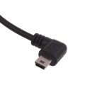 Miniatyrbild 11 av 11: Mini USB B Typ 5-stift hane vänster/höger vinklad 90 grader till USB2.0 hane laddningssladd Bend left