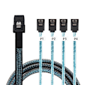 Miniatyrbild 10 av 11: Mini SFF-8087 36P till 4 SATA-kabel 90 grader Målhårddisk Datakabelbyte 12Gbps hårddiskdata Enkel att använda B