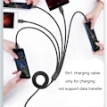 Miniatyrbild 2 av 11: Multi USB C splitterkabel 3/4/5 i 1 snabbladdningssladd med 3/4/5 Typ-C hanport för telefoner surfplattor One for three