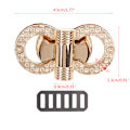 Miniatyrbild 7 av 8: Metalllås Vrid vridlås för gör-det-själv handväska Craft Axelväska Plånbok Hardware