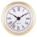 Miniatyrbild 1 av 9: Mini Clock Insert 2,4 tum 61 mm rund kvartsklocka Fit-up rörelse miniatyr Gold
