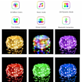 Miniatyrbild 10 av 11: USB Musik LED-ljusslinga Bluetooth-kompatibel RGB Vattentät DIY FairyLamp med 40 tangenter fjärrkontroll 2M-20M 2 m