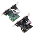 Miniatyrbild 2 av 8: PCIe Dual Serial Expansion Card Chip AX99100 2 Port Industrial DB9 COM RS232 Converter Adapter Controller för stationär PC