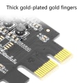 Miniatyrbild 4 av 11: PCI-E till 2-portar USB 3.0 expansionskort PCI för Express Desktop External Controller Adapterkort med 19-stifts power