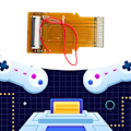 Miniatyrbild 2 av 8: Bakgrundsbelyst adapterskärmmodul med 40-stiftskabel Spelkonsol Bandkabelbyte Frontljusadapter