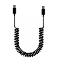 Miniatyrbild 1 av 8: Upprullad USB C till USB C-kabel, fjäder typ C hane till typ C hane laddningssladd för snabb dataöverföring och power 2.68m