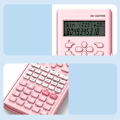 Miniatyrbild 10 av 11: Vetenskaplig miniräknare med två rader display l Studentfunktion Miniräknare Smal och bärbar för skola och företag Pink