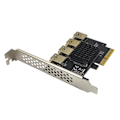Miniatyrbild 6 av 7: PCIE 1 till 4 gruvkontakter PCIE 4X till 4 USB3.0 PCIE för Express x16 Riser Expansion Card PCI för Express Multiplier 1