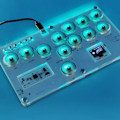 Miniatyrbild 8 av 11: Fighting Box Mini Hitbox Arcade Controller Fighting Stick Street Fighters Game Joystick Mekanisk knapp Hållbar för PC Transparent white
