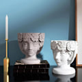 Miniatyrbild 7 av 9: Människan för huvudet Betong Silikon Form Suckulent Blomkruka Lera Cement Molds DIY Hemmaträdgård Blomkrukor Form
