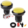 Miniatyrbild 10 av 11: Speltryckknapp 45 mm rund 12V LED-belyst tryckknappsbrytare med mikrobrytare för arkadspel 5 färger Red