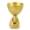 Miniatyrbild 11 av 11: Suckulent växt blomkruka Container Abstrakt mänsklig konst vas Desktop dekoration Gold