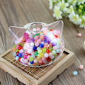 Miniatyrbild 10 av 11: Söt för katt för huvudform Klart glas Vas Flaska Blomflaska Växter Flaska Glas Material för hemväxt Blomma Dec L