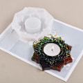 Miniatyrbild 5 av 11: Hartsljushållare Form Lotus värmeljus Form Ljusstake Form för DIY-smyckeskrin Heminredning