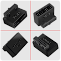 Miniatyrbild 4 av 11: Dator Moderkort Header Adapter USB 3.0 19P/20P 90 Degree L rätvinkel Desktop Converter Moderkort Converter B