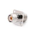 UHF SO239 Hon till Hon med Panelmontage RF-kontakt Koaxialomvandlare Adapter