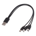 Miniatyrbild 10 av 11: Multi USB C splitterkabel 1/2/3/4 i 1 snabbladdningssladd med 1/2/3/4 Typ-C hanport för surfplatta One drag one