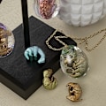 Miniatyrbild 11 av 11: Form, örhängen Form Dinosaurieägg Form för hartshänge nyckelring, halsband, smyckestillverkning null - A Set