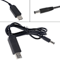 Miniatyrbild 6 av 11: Universal för QC 3.0 USB till 5V-12V Justerbar spänning Step Up 5,5x2,1mm Kabel Power Boost Line för WiFi Router LED Strip