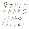 Miniatyrbild 10 av 11: 11 stycken flugspöguide set fiskespets reparationssats hård orm guide spets krok kast spö guide fiske reparation kit Gun Color