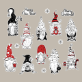 Miniatyrbild 5 av 11: Silikonstämpel Julserie Klara stämplar Gör det själv Scrapbookingkort Göra prägling Fotojournalalbum Dekorativt 2