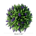 Miniatyrbild 11 av 11: Konstgjord lavendelboll Blomkorg för kreativ konstgjord växt Lavendel Dekorativ boll Topiary boll för balkong D