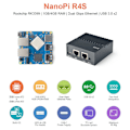 Miniatyrbild 2 av 10: Nanopi R4S Mini Router 1GB/4GB LPDDR4 CNC Full Metal för Shell RK3399 Dual Gigabit Ethernet-port för IOT NAS för Smart H