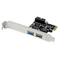 Miniatyrbild 3 av 7: PCI-E till 2-portar USB 3.0 expansionskort PCI för Express Desktop External Controller Adapterkort med 19-stifts power