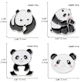Miniatyrbild 8 av 8: Jul Brosch Pin Legering Tecknad Panda Märken Brosch Pins Smycken för Kläder Väskor Hatt Tillbehör DIY Hantverk Material