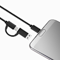 Miniatyrbild 4 av 10: USB till USB C-kabel 2 i 1 USB3.0 USB A/C till C Snabbladdningskabel USB Typ C till Typ C Laddningssladd 10 Gbps Data Sync