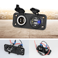 Miniatyrbillede 3 af 10: Dobbelt USB-oplader Strømadapter Udtag til Bil Båd RV 12-24V USB QC3.0 Oplader