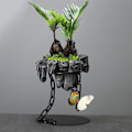 Miniatyrbild 7 av 11: Järnkedja upphängd blomkruka Dekorativ blomkruka Containerprydnader för hemskola kontor sovrum dekoration 5