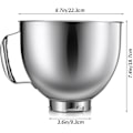 Miniatyrbild 5 av 11: Rostfritt stål skål mixer tillbehör Mixer skål Huvud Stativ Mixer skål Mixer utbyte Diskmaskin Säker för mixer