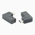 Miniatyrbillede 3 af 6: 90 graders bøjning Micro USB til Type-C adapter hun til han til spillekonsoller