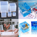 Miniatyrbild 6 av 8: 4st/ set Kub Kristall Form Fyrkantig silikonform Mould Hänggjutning UV Epoxiform DIY Form Form