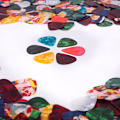 Miniatyrbild 8 av 11: 50 st gitarrplockar, 3 olika tjocklekar abstrakt konst Färgglada plastgitarrplektrum för bas, elgitarrer 1