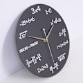 Miniatyrbild 10 av 11: Matteväggklocka Matematiska ekvationer och notationer Matematik Svarta tavla Nördvägg Utbildningsklocka Skola Klassrum null - A