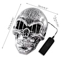 Miniatyrbild 10 av 10: LED Glödande Masker Skull Shape Ljusmask Dansfester Bar Dance Mask PP Masker