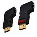 Miniatyrbild 8 av 11: 90 graders DisplayPort till Mini DisplayPort videokabeladapter DP hane till mini DP hona UPP/NER/VÄNSTER/HÖGER Vinklad Svart Right bend