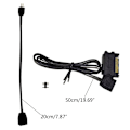 Miniatyrbild 5 av 11: 5V 3PIN ARGB Controller Power för moderkort 5V ARGB Light Strips Lighting Boards RGB Sync Controller A